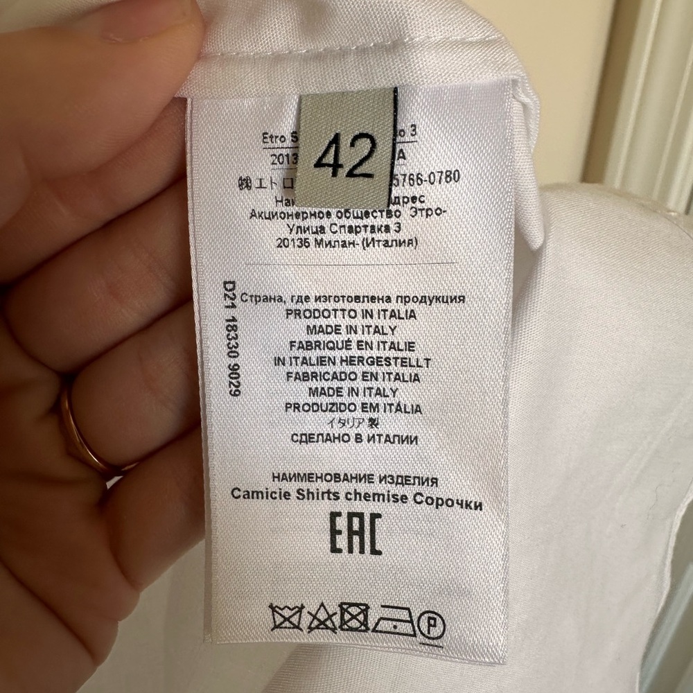 Etro Floral Embroidery Cotton Shirt - Picture 8 of 9